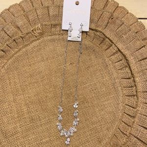 Cubic zirconia a necklace and earrings set